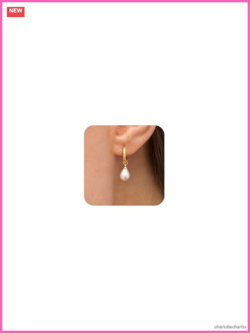 14K Gold Plated Freshwater Pearl Dangle Drop Earrings for Women